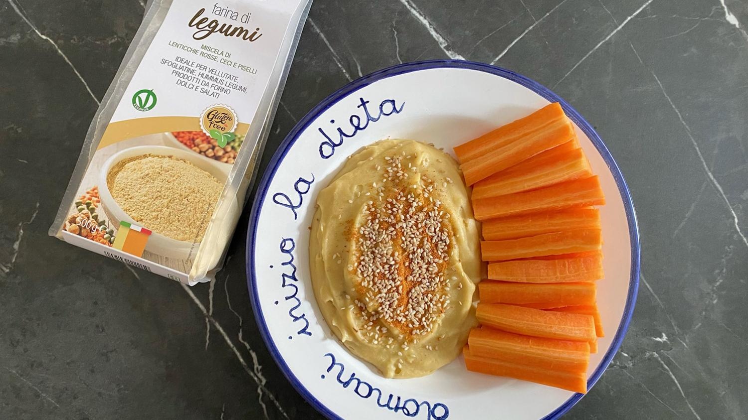Hummus con farina di legumi